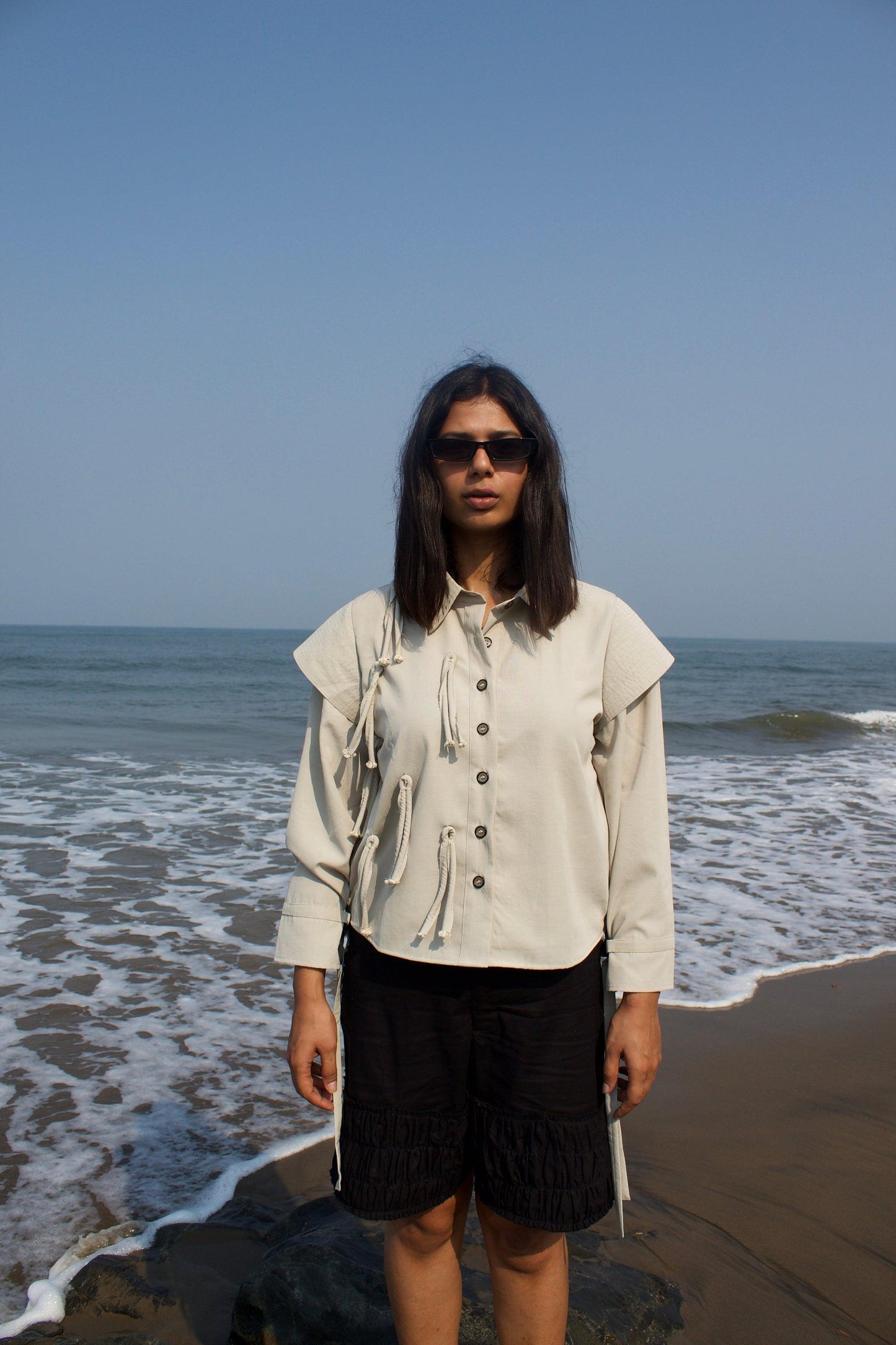 DOUBLE UP SHIRT - Koko Bongo Oversized shirt |Streetwear shirt | mens streetwear | womens streetwear | unisex streetwear | grey shirt | outwear shirt | relaxed fit shirt | baggy shirt | kokobongo | kokobongo shirt | international fashion | comfortable shirt | college fashion | grey shirt | block shirt | unisex fashion | fashion for all | cotton shirt | jacket shirt | double up shirt | polyester shirt | utility shirt |
