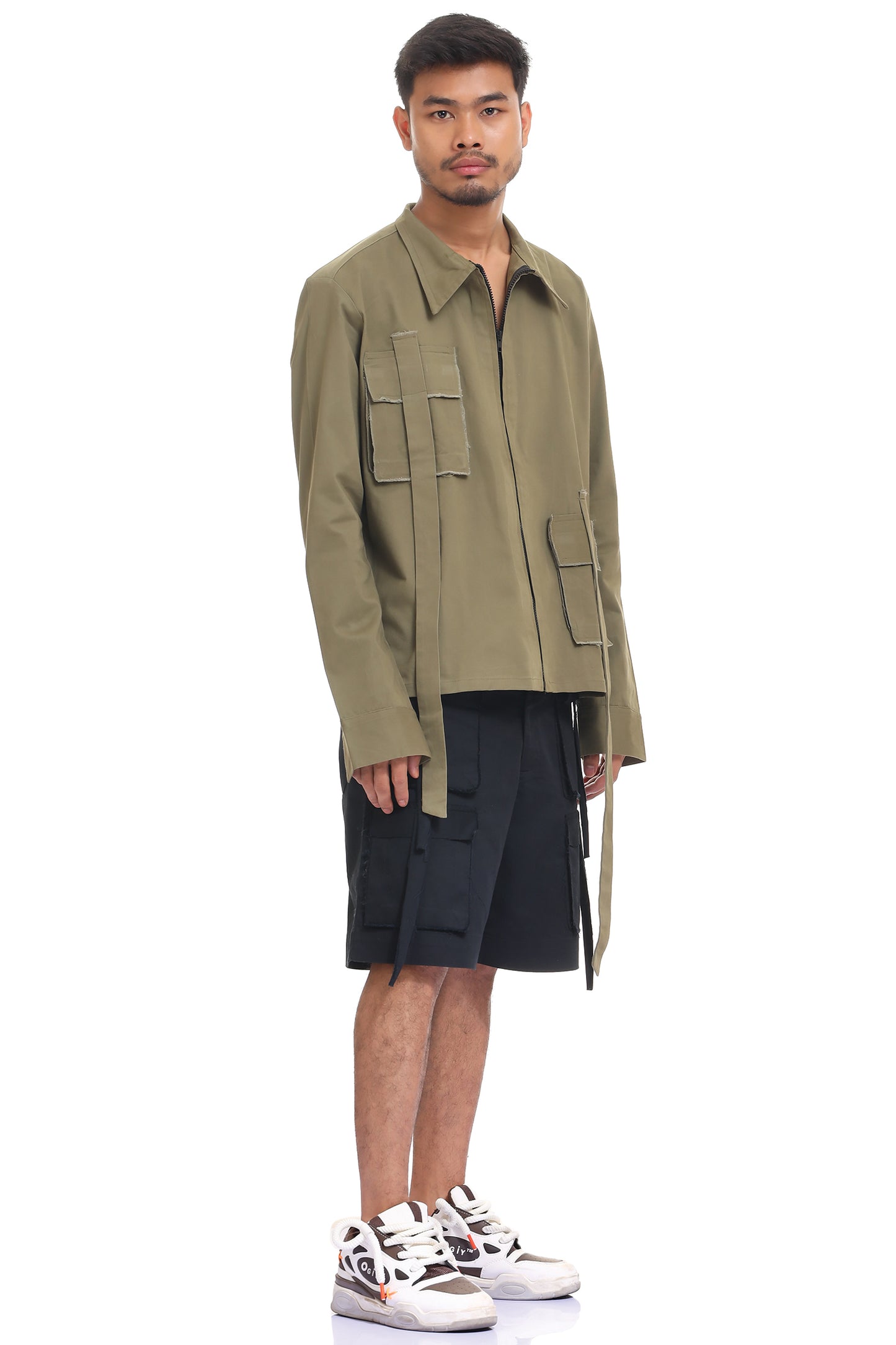 Oversized shirt | Streetwear shirt | mens streetwear | womens streetwear | unisex streetwear | military green shirt | military green oversized shirt | outwear shirt | unisex apparel | indian streetwear | baggy shirt | kokobongo | kokobongo shirt | green shirt | zip shirt | winter fashion | party shirt | comfortable shirt | college fashion | military green shirt | block shirt | shirt with zipper | cotton shirt | 2 pockets shirt 