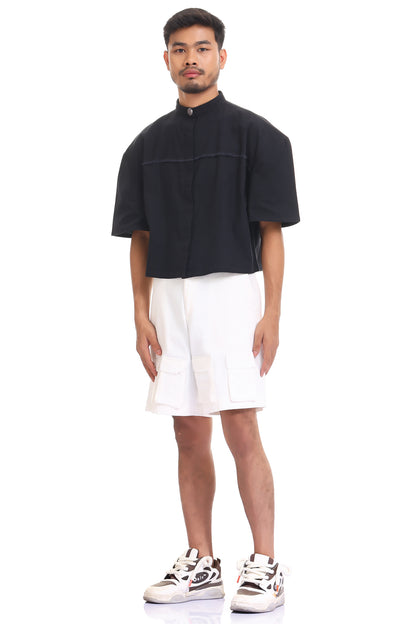  Oversized shirt | Streetwear shirts | Streetwear shirt | unisex streetwear | black oversized shirt | summer shirt | outwear shirt | relaxed fit shirt | unisex apparel | indian streetwear | baggy shirt | kokobongo | kokobongo shirt | koko bongo merch | japanese fashion | crop shirt | fancy shirt | trendy shirt | stylish shirt | black utility shirt | deconstructed shirt | raw edge shirt | 