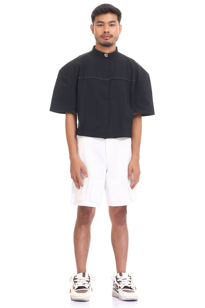  Oversized shirt | Streetwear shirts | Streetwear shirt | unisex streetwear | black oversized shirt | summer shirt | outwear shirt | relaxed fit shirt | unisex apparel | indian streetwear | baggy shirt | kokobongo | kokobongo shirt | koko bongo merch | japanese fashion | crop shirt | fancy shirt | trendy shirt | stylish shirt | black utility shirt | deconstructed shirt | raw edge shirt | 